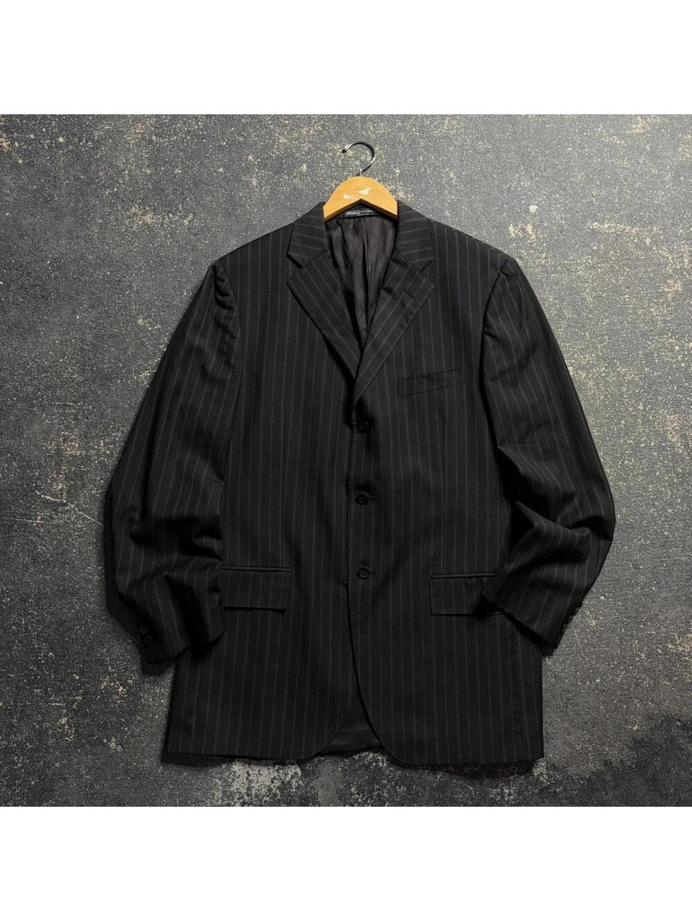 Vintage Polo Ralph Lauren Pinstripe Suit Jacket